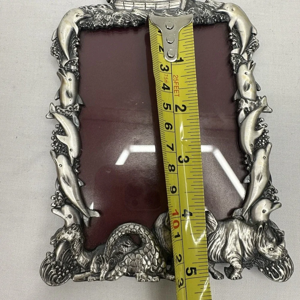 Metal Noah's Ark Vintage Picture Frame 3.5x5